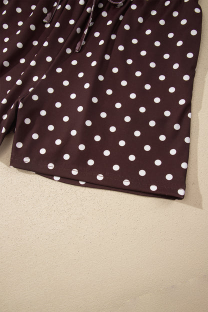 Polka Dot Halter Tank & Elastic Shorts Set