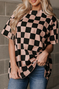 Checker Short Sleeve Boyfriend Tee