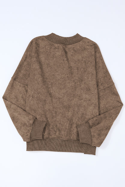 Mineral Wash Drop Shoulder Crewneck Sweatshirt