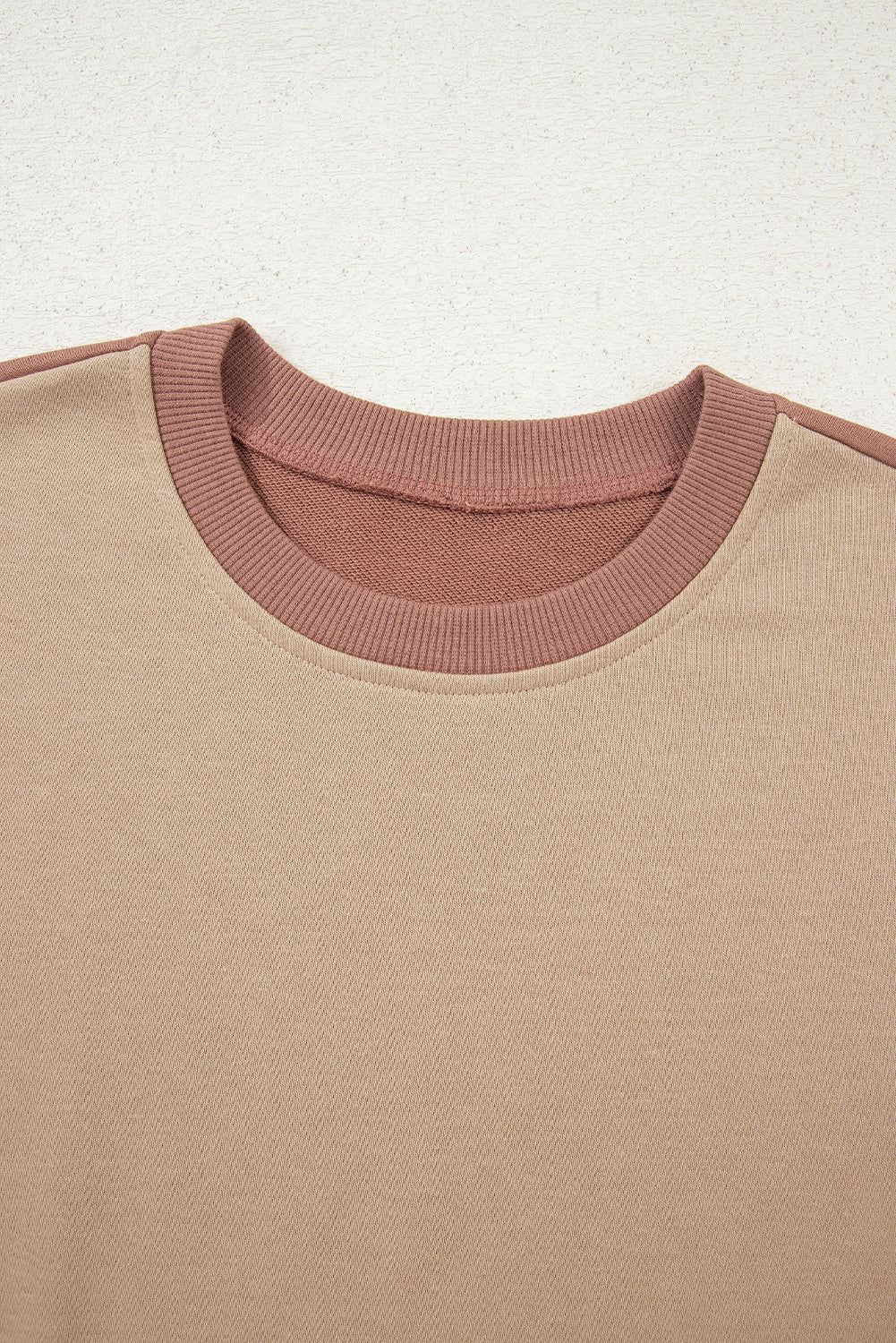 Colorblock Long Sleeve Top and  Drawstring Pant Set