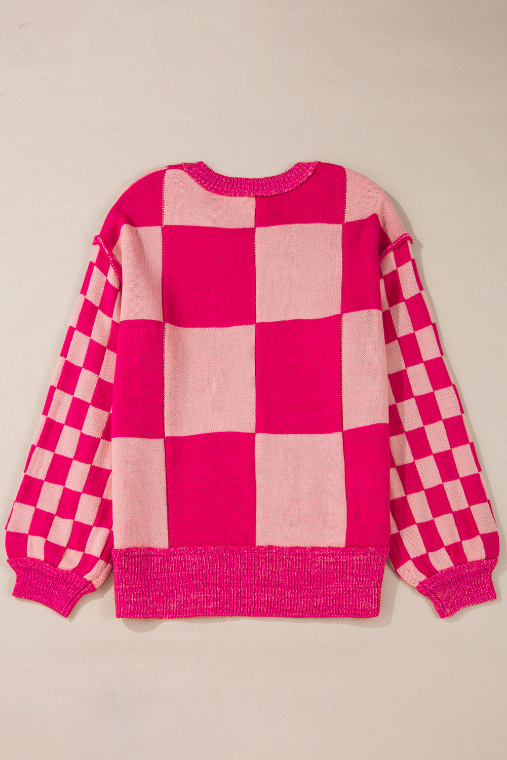 Checker Drop Shoulder Sweater