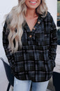 Plaid Pocketed Pullover Hoodie