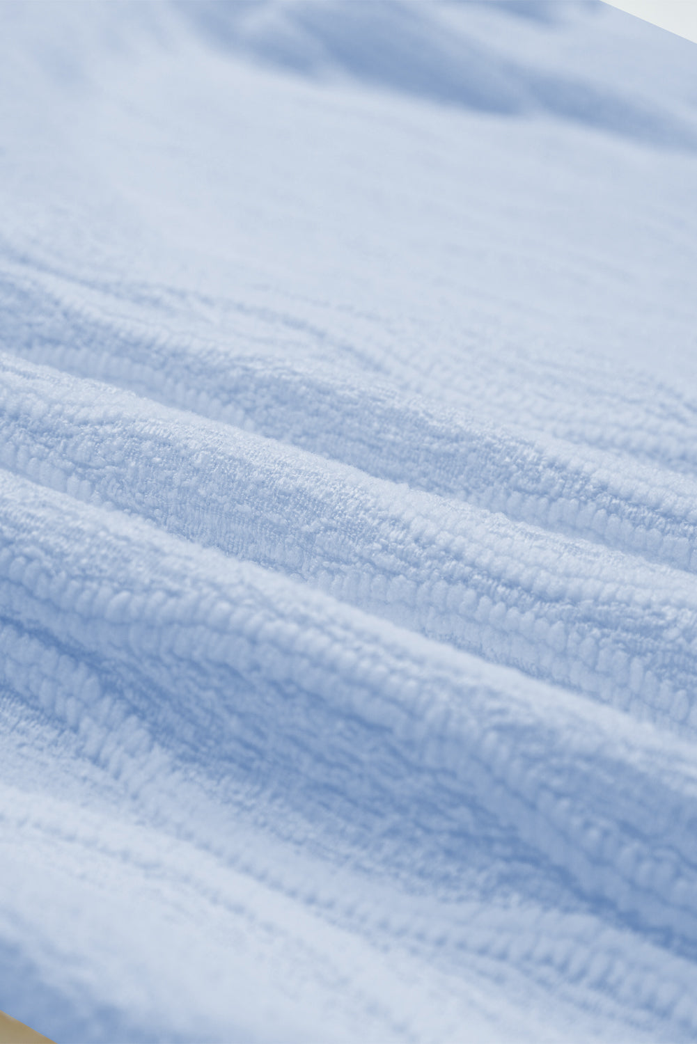 Solid Textured Notch Neck Puff Sleeve Blouse