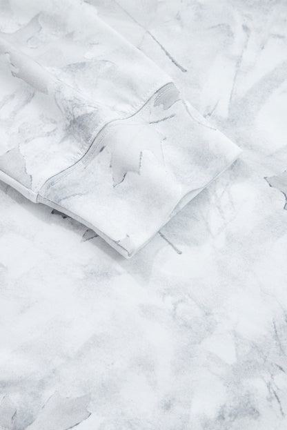 Camo Abstract Top and Elastic Waist Short Set