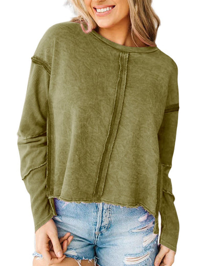 Reserve Seamed Raw Edge Sweatshirt