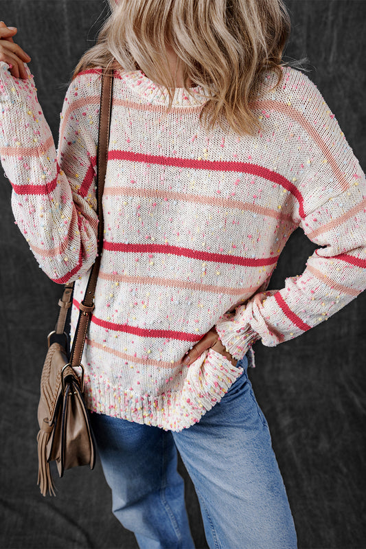 Stripe Confetti Knit Sweater