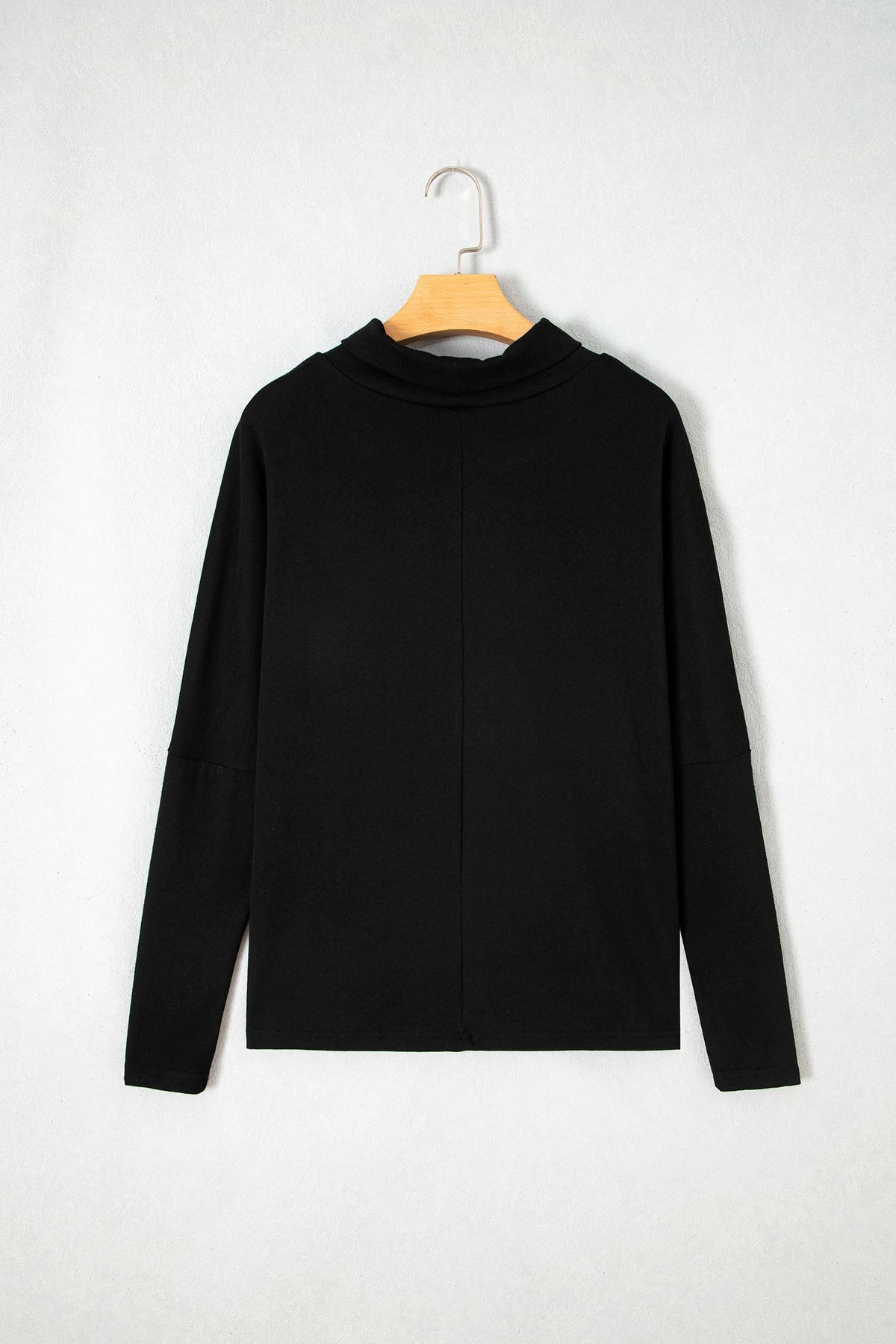 Solid Turtleneck Dolman Long Sleeve Top