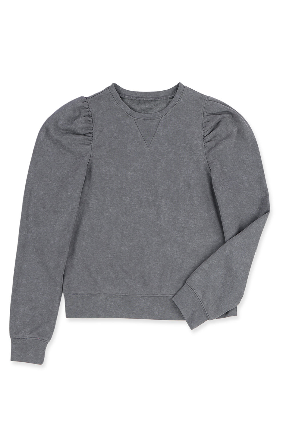 Mineral Wash Puff Sleeve Sweatshirt