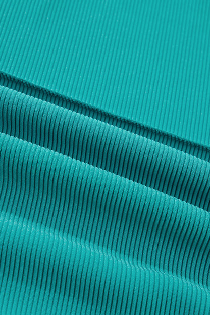 Ribbed Exposed Seam Drop Shoulder Pullover