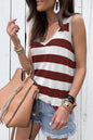 Stripe V-Neck Tank Top