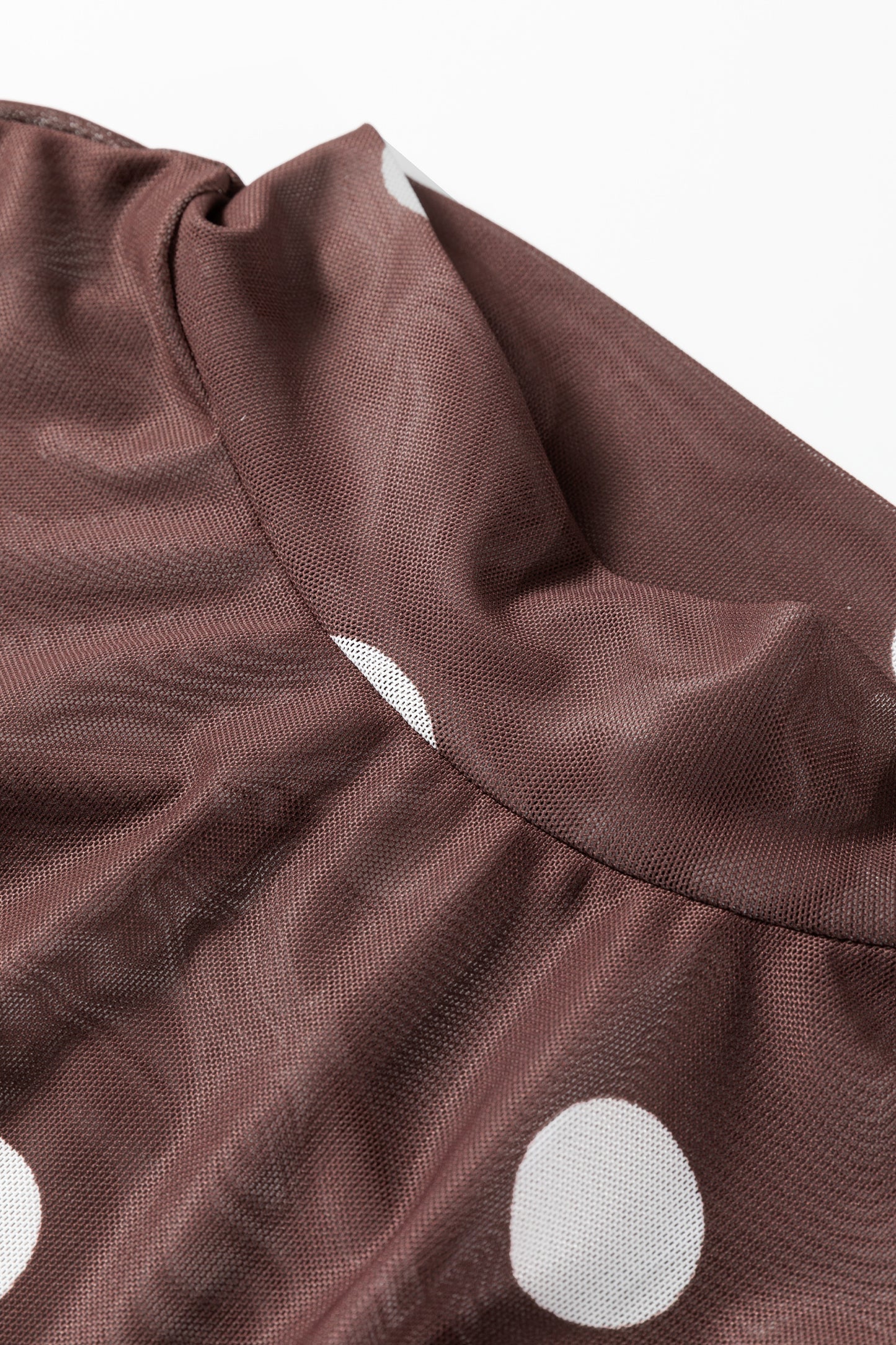 Polka Dot Mesh Long Sleeve Bodysuit