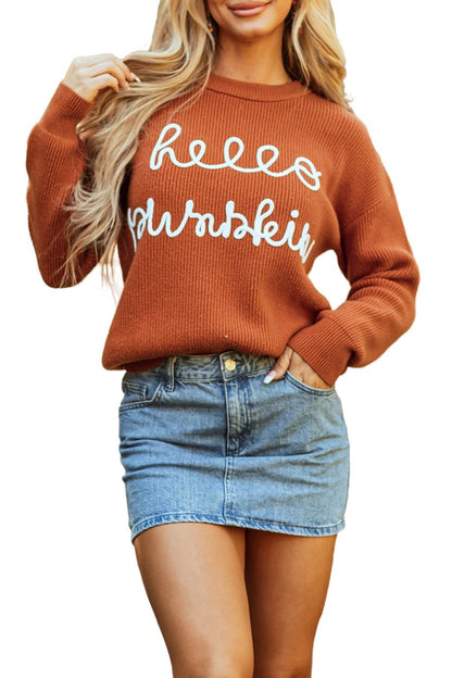 Hello Pumpkin Long Sleeve Sweater