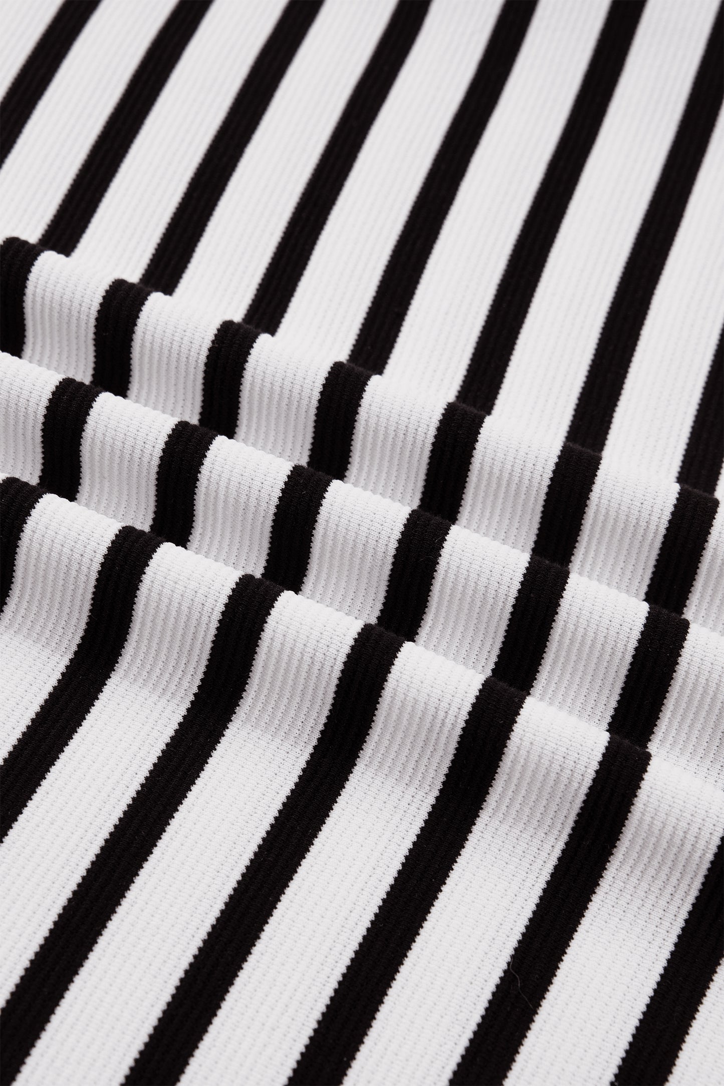 Stripe Colorblock Puff Sleeve Polo Collar Blouse