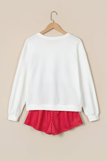 Christmas MERRY Plaid Graphic Top & Shorts Set