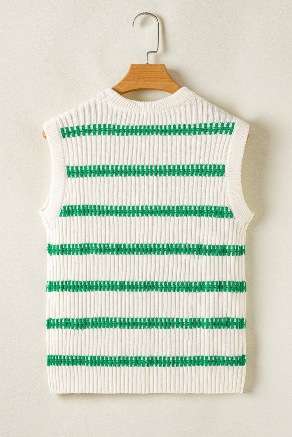 Stripe Sleeveless Sweater Top