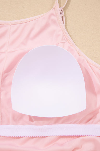 Plus Size Solid Sleeveless Dress & Shorts Set