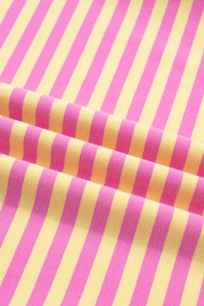 Stripe Terry Knit Top & Shorts Set