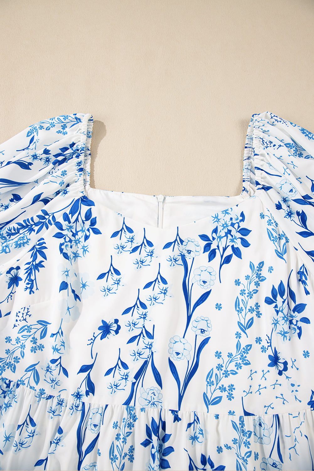 Plus Size Floral Sweetheart Neck Midi Dress