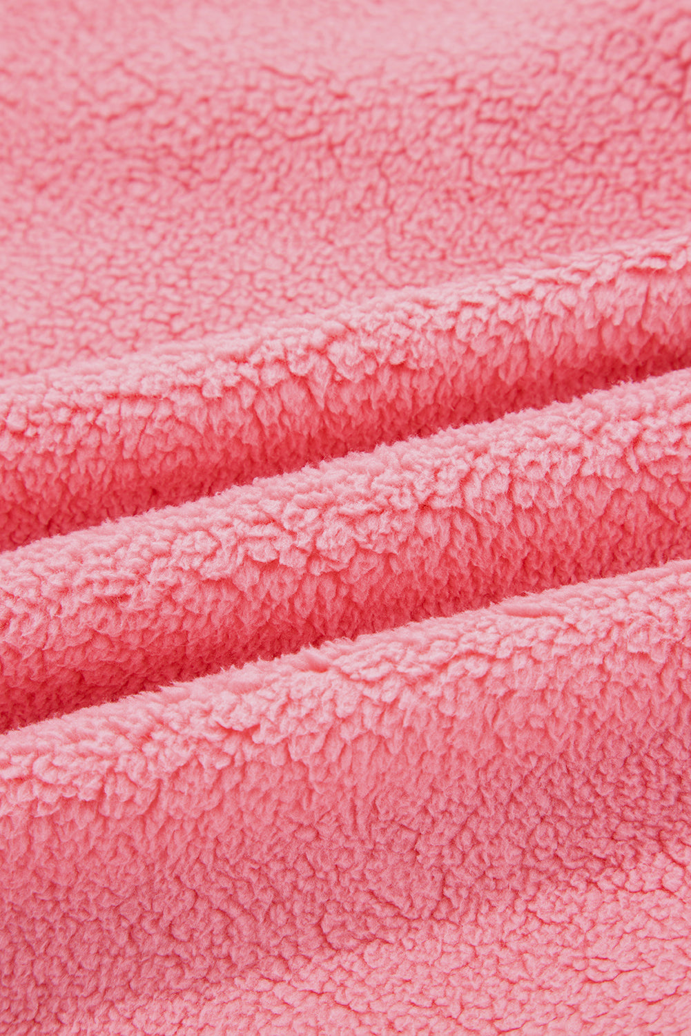 Sherpa Faux Leather Trim Half-Zip Pocketed Sweatshirt