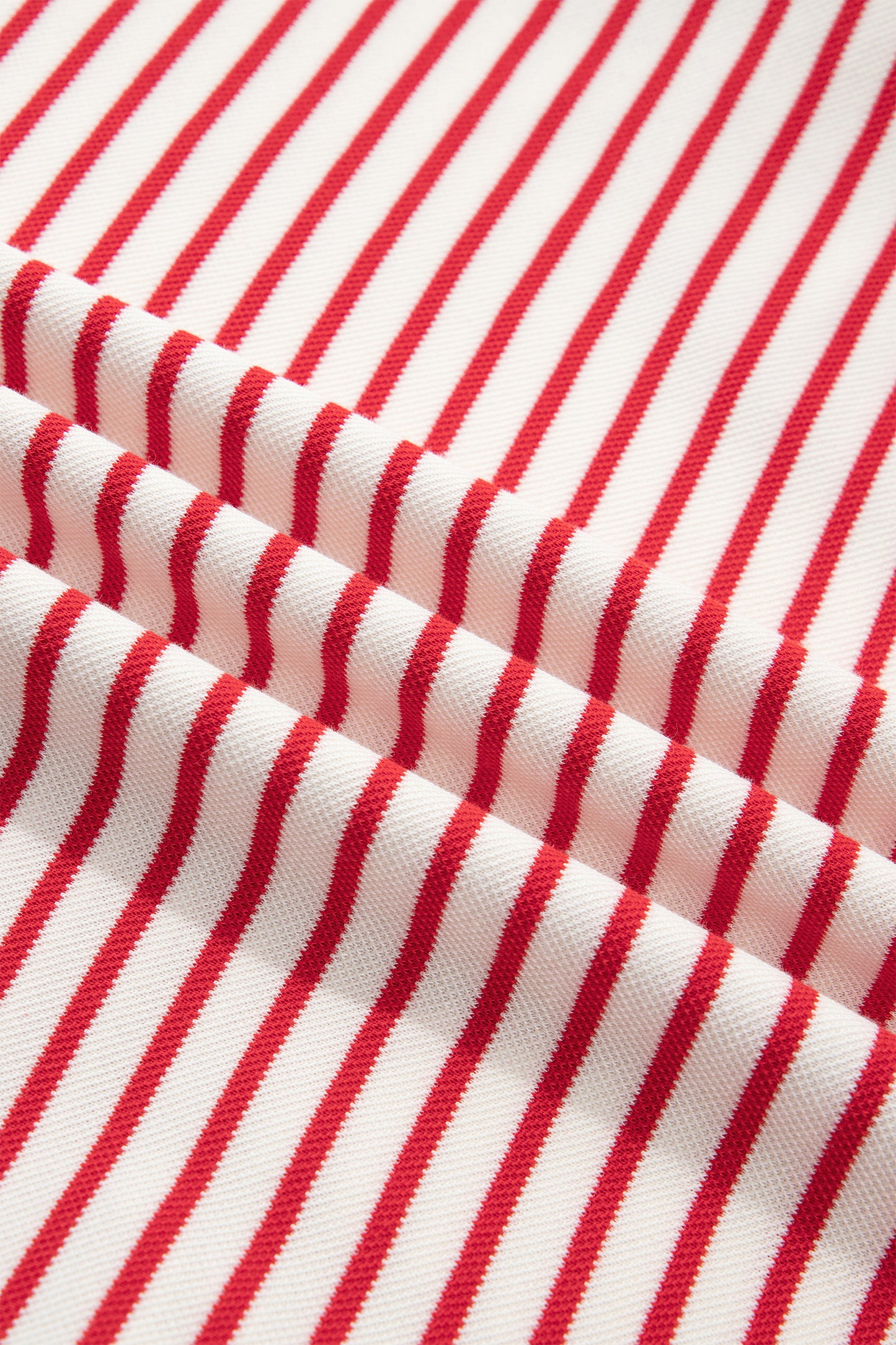 Stripe Quarter Zip Polo Collar T-Shirt Dress
