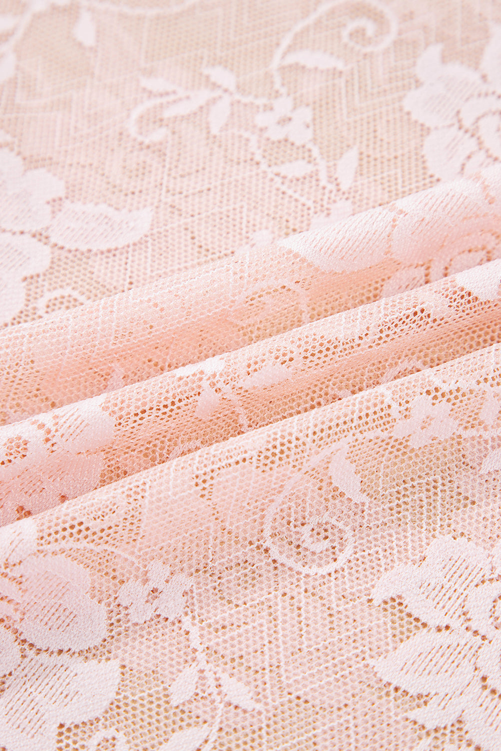 Floral Lace Sheer Mesh Long Sleeve Top