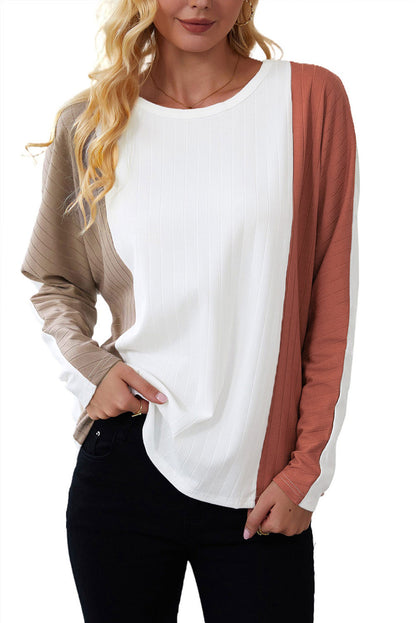 Colorblock Dolman Long Sleeve Top