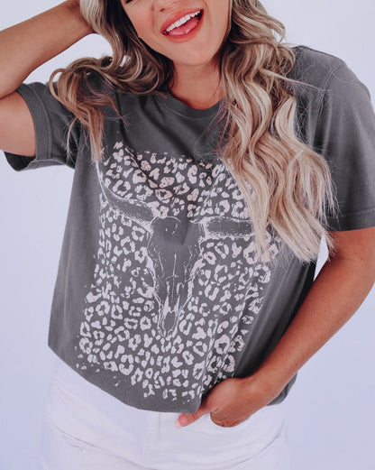 Leopard Western Short Sleeve Tee