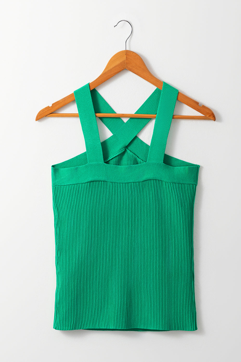 Ribbed Halter Neck Tank Top