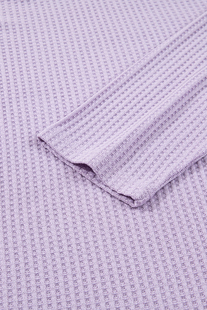 Plus Size Solid Waffle Knit Button-Front Cardigan