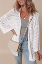 Pointelle Knit 3/4 Sleeve Cardigan