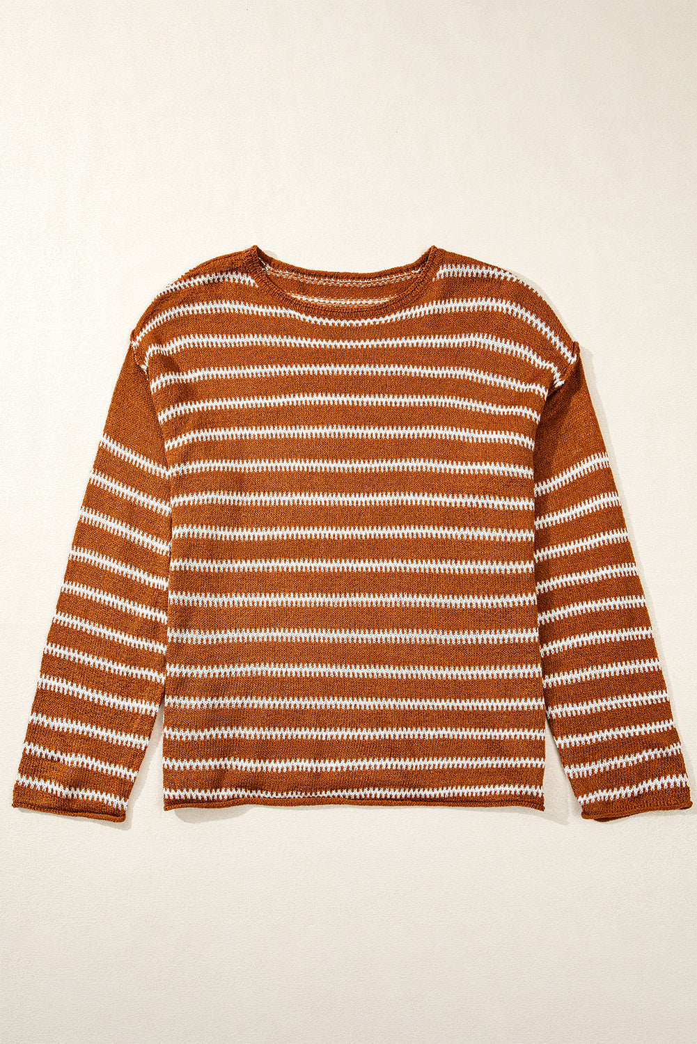 Stripe Drop Shoulder Casual Sweater