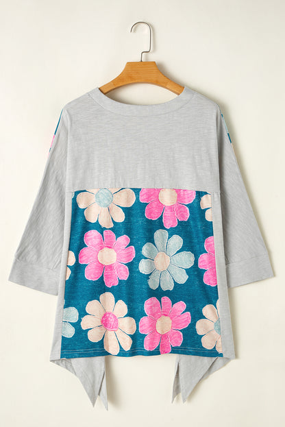 Floral Patchwork Reverse Seam Top