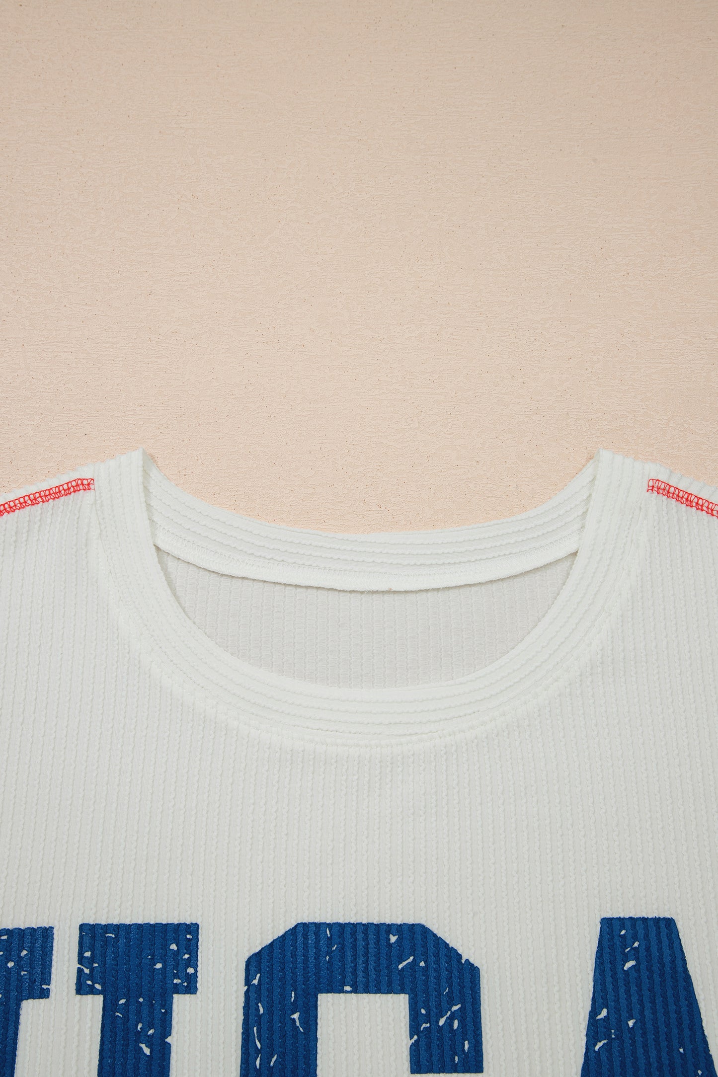 Plus Size USA Corded Knit Graphic T-Shirt