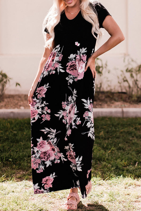 Floral Empire Waist Maxi Dress