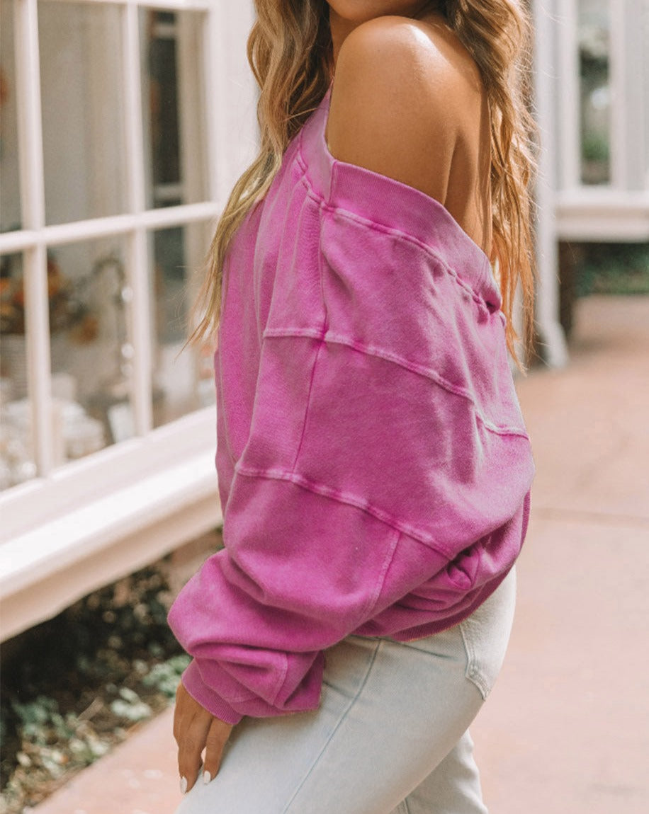 Twist Open Back Oversized Sweatshirt