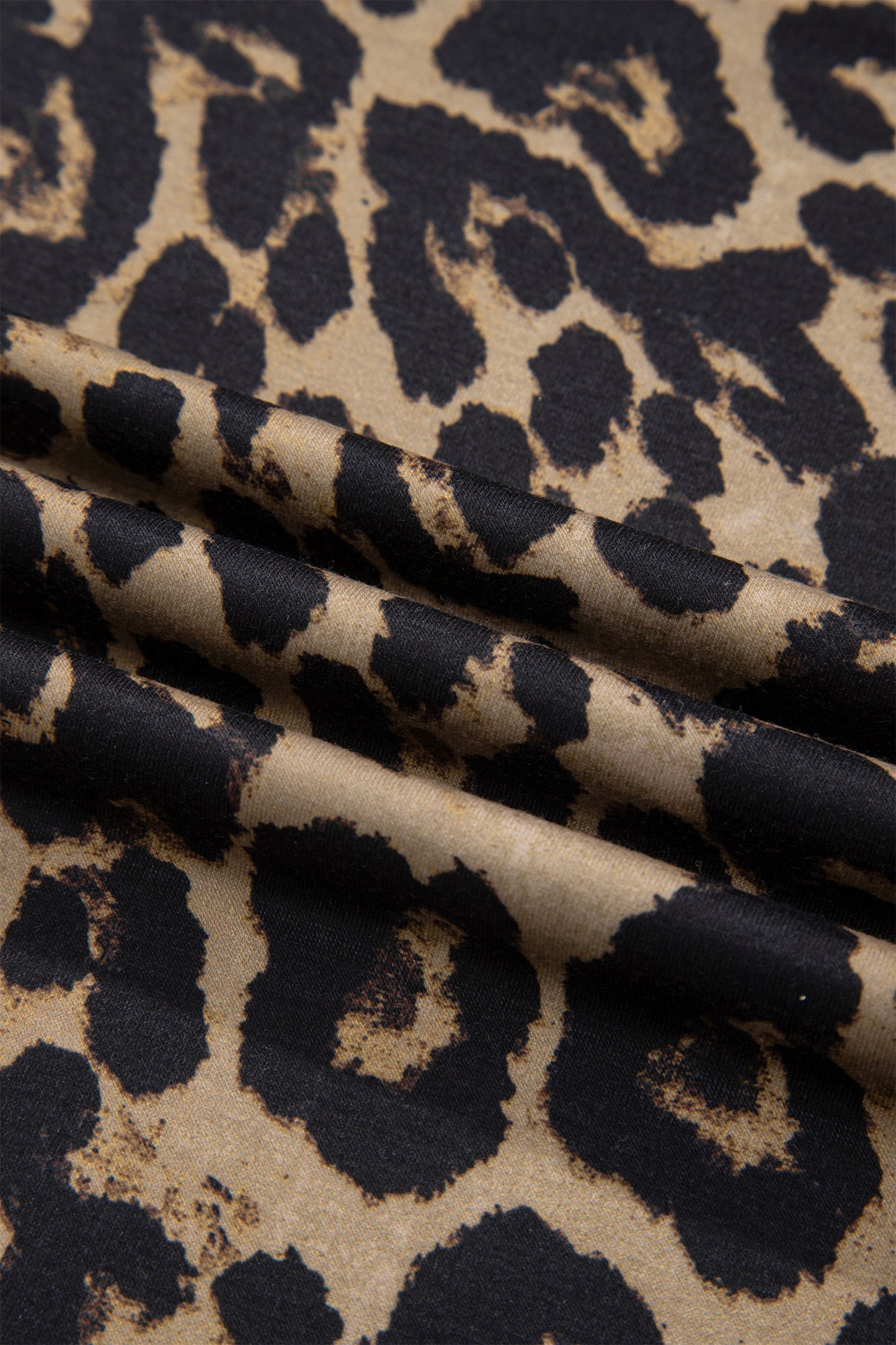 Leopard Square Neck Long Sleeve T-Shirt