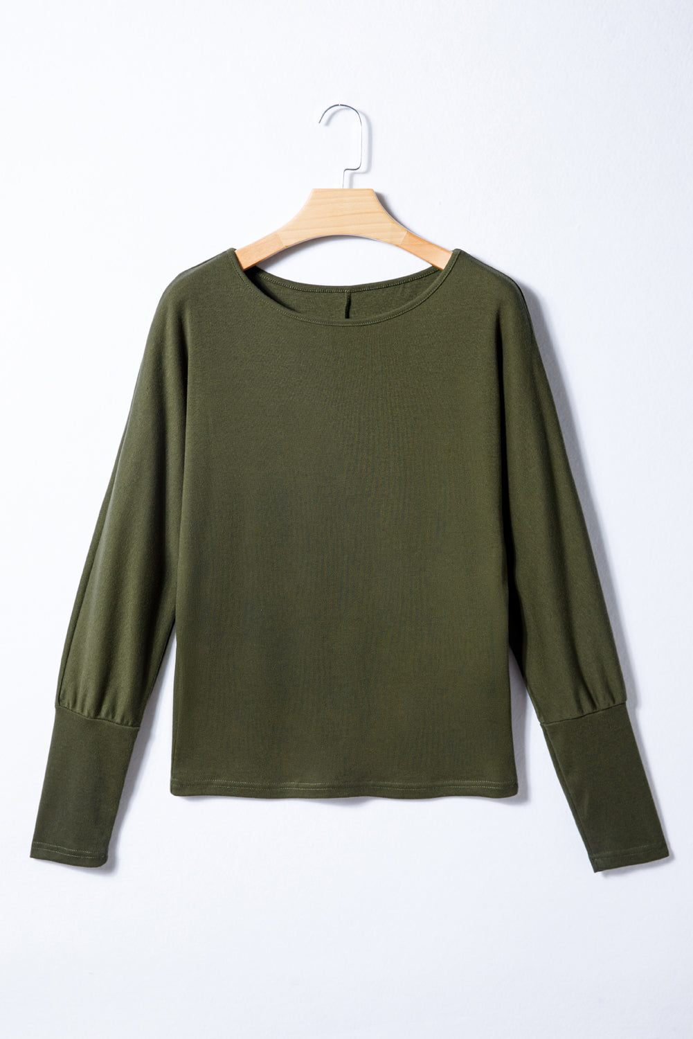 Solid Extended Cuff Long Sleeve Top