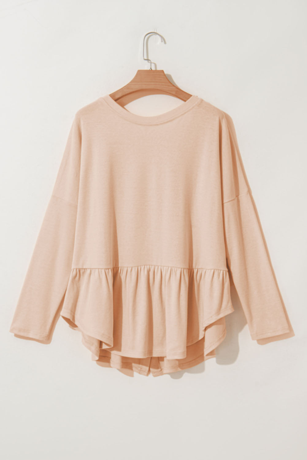 Ruffle V-Neck Buttoned Shirt