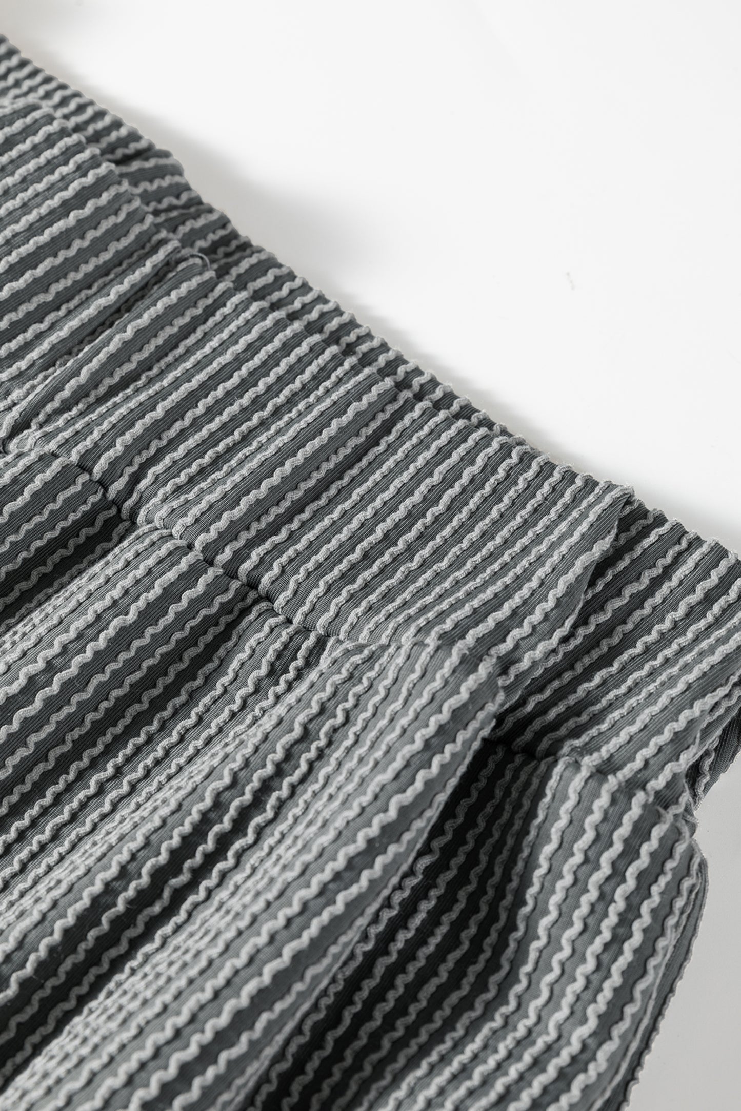 Corded Knit Mock Neck Tee and Pant Set