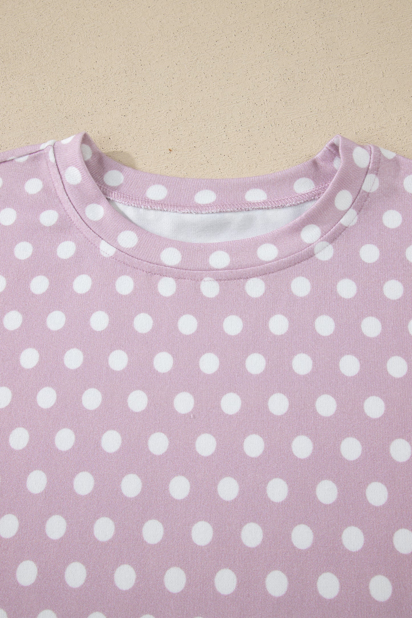 Polka Dot Relaxed Top & Drawning Shorts Set