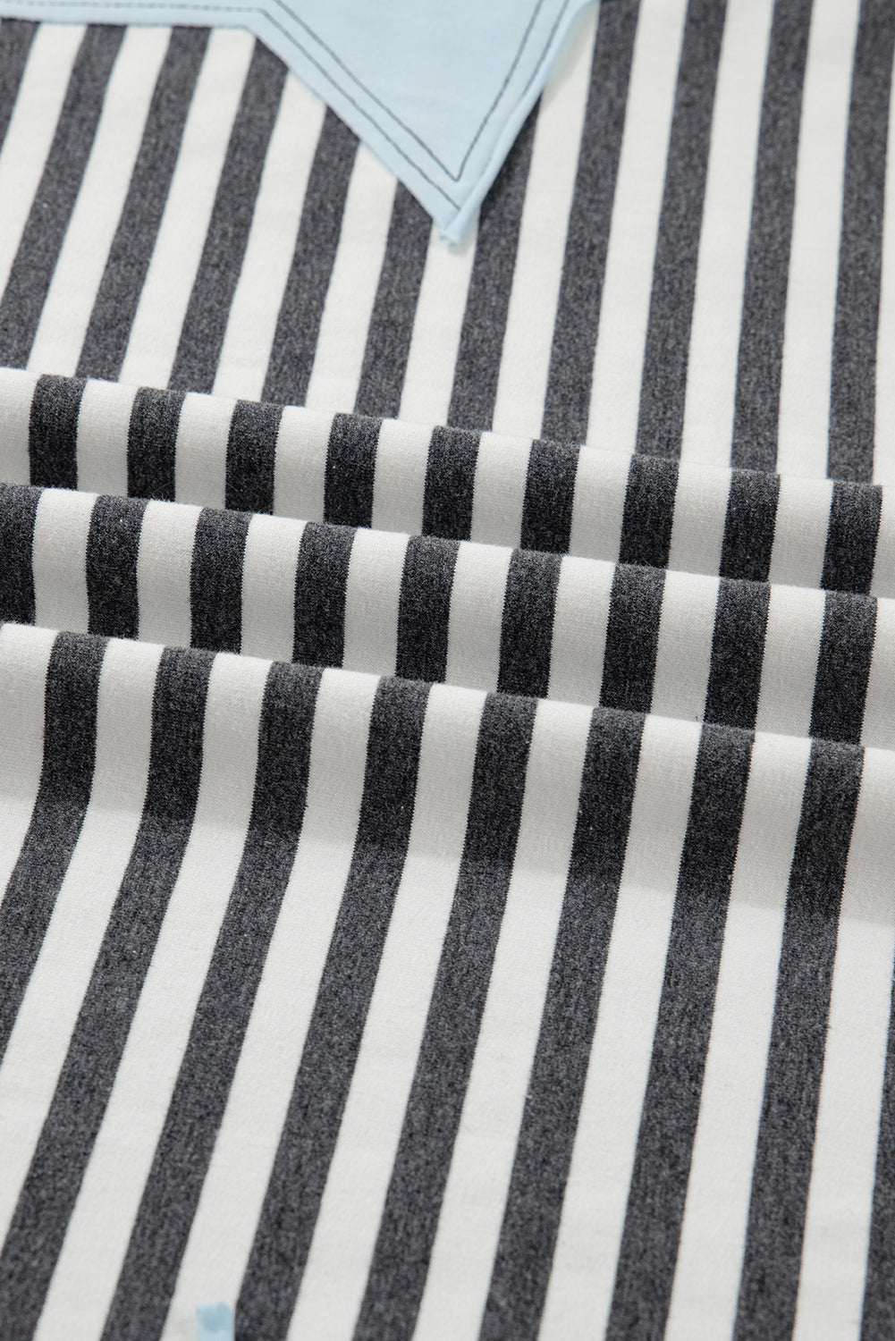 Plus Size Stripe Star Stitch Long Sleeve Top