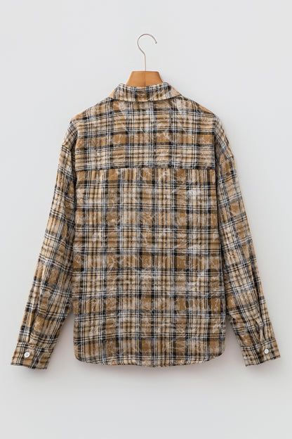 Plaid Long Sleeve Button Down Shirt