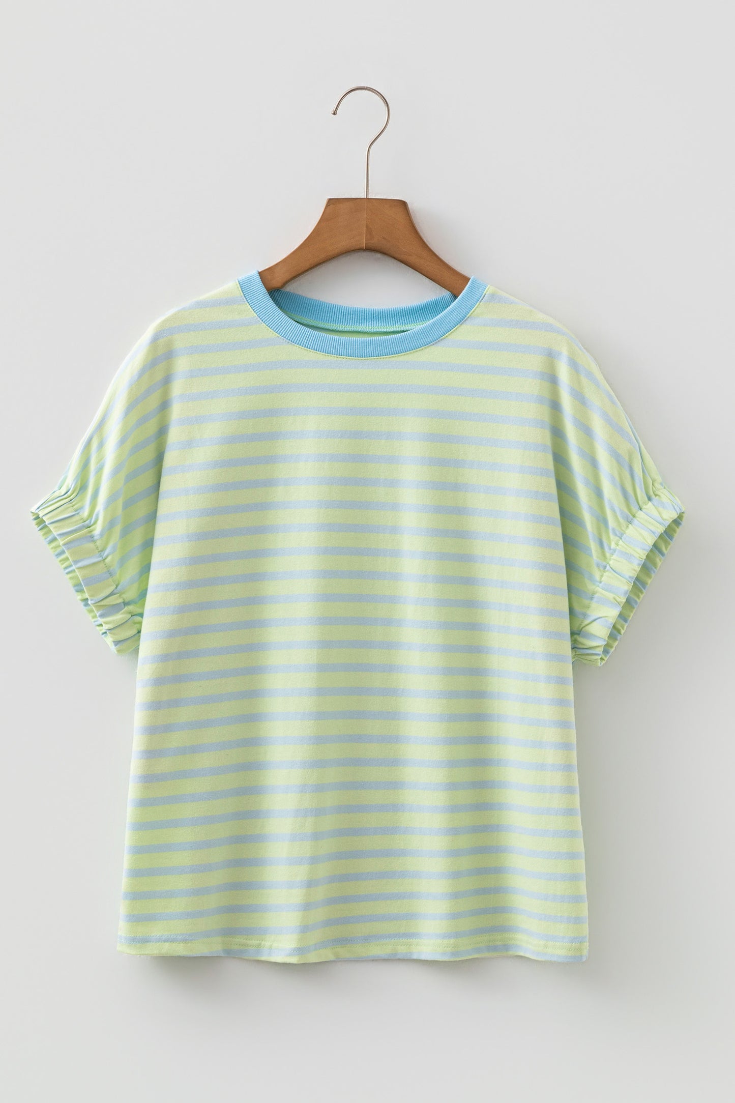 Stripe Round Neck Short Sleeve T-Shirt