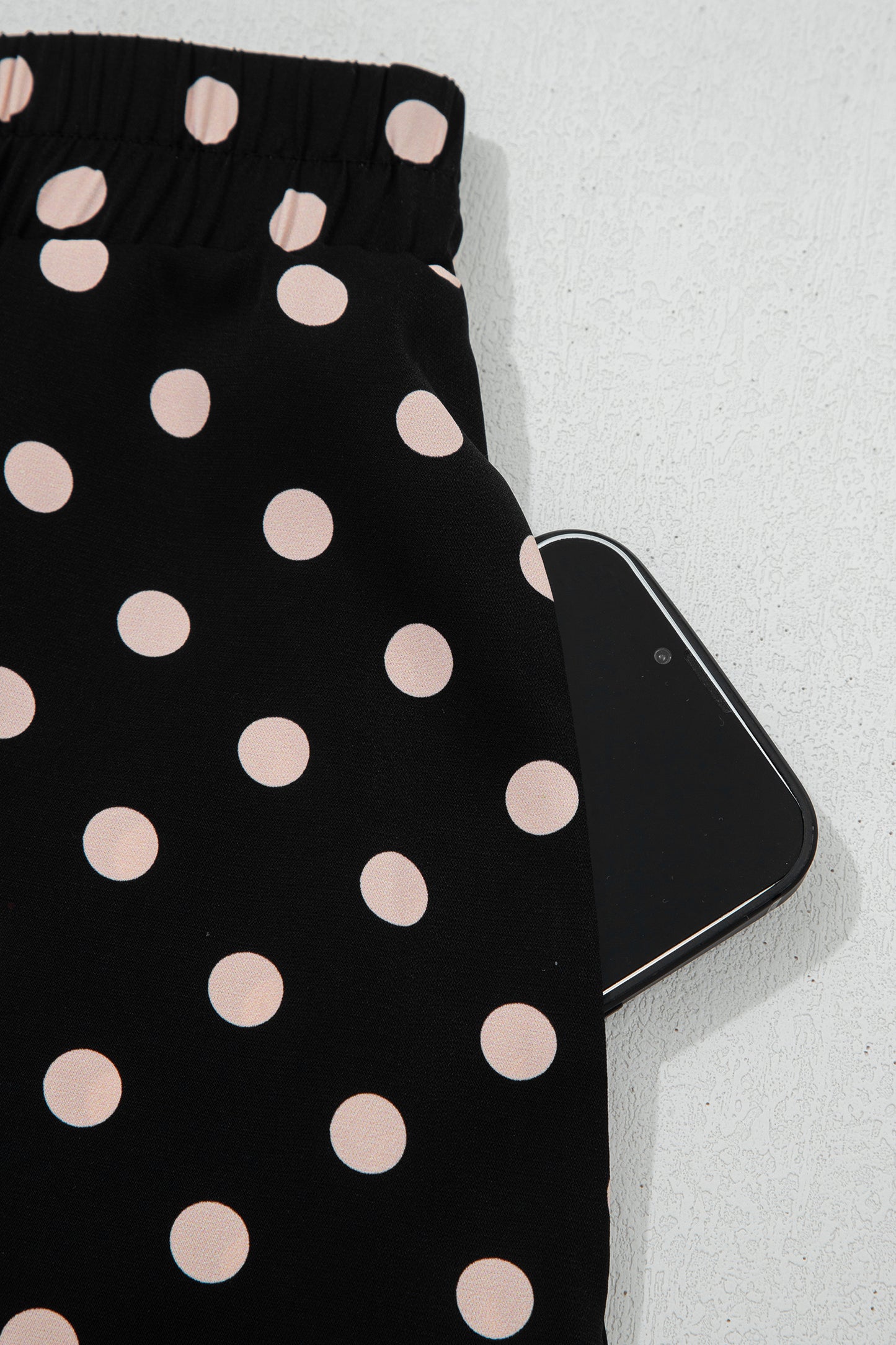 Polka Dot Sheer Lace Patchwork Asymmetric Skirt