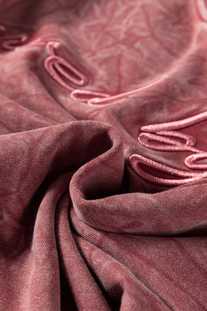 SAVED BY GRACE Embroidered Mineral Wash Sweatshirt