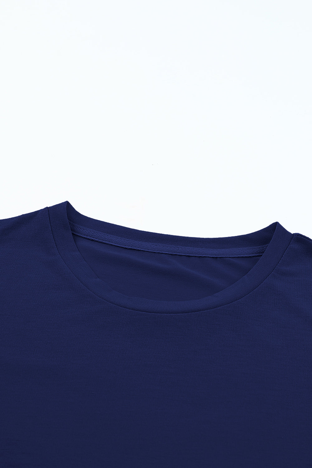 Solid Short Sleeve Crew Neck Tee