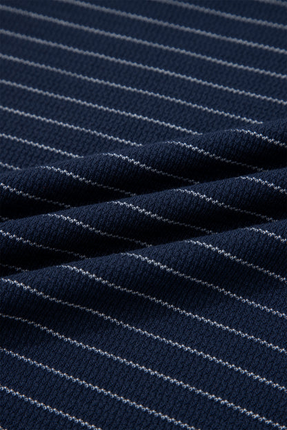 Plus Size Stripe Contrast Trim Ribbed T-Shirt