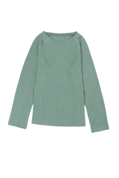 Ribbed Knit Long Sleeve Top