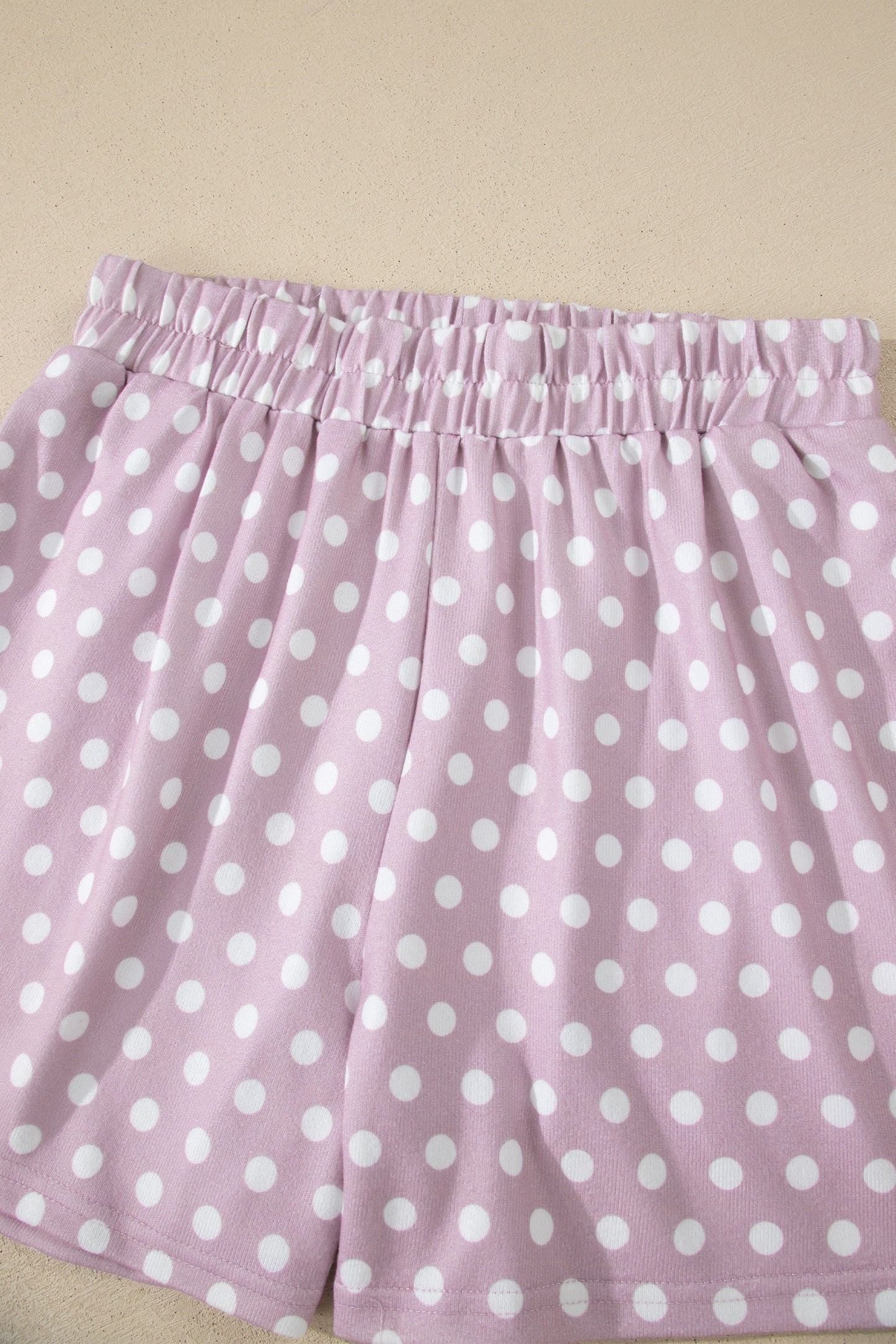 Polka Dot Relaxed Top & Drawning Shorts Set