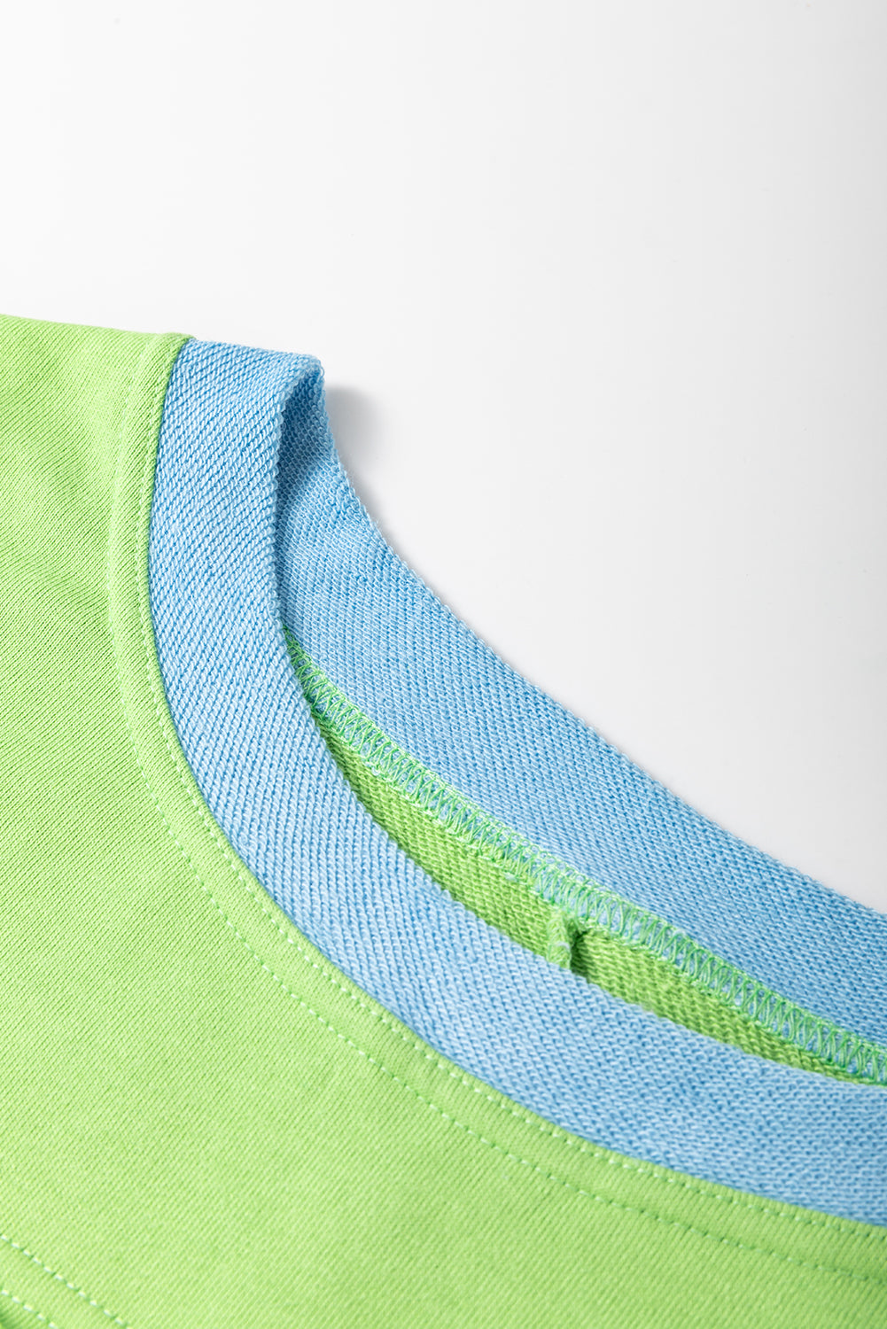 Plus Size Colorblock Raw Edge Short Sleeve T-Shirt